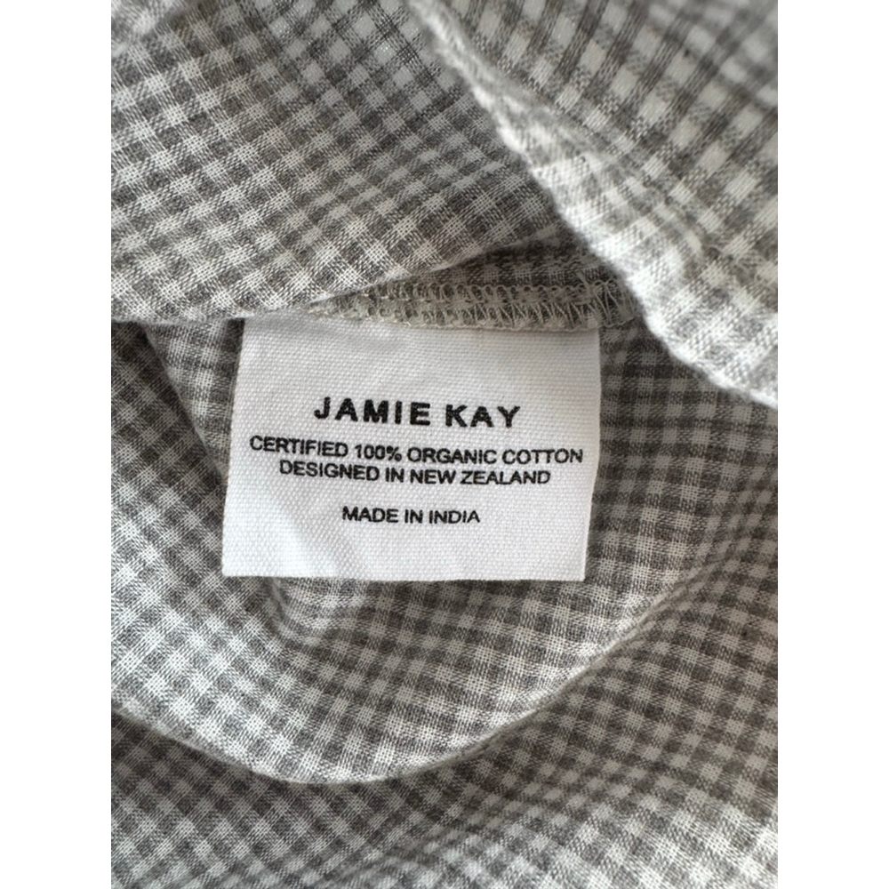 Boys Jamie Kay Button Down Shirt 3T GrayBlue White Gingham - Picture 5 of 5